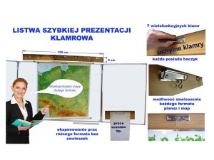 Ścienna listwa szybkiej ekspozycji - Klamrowa