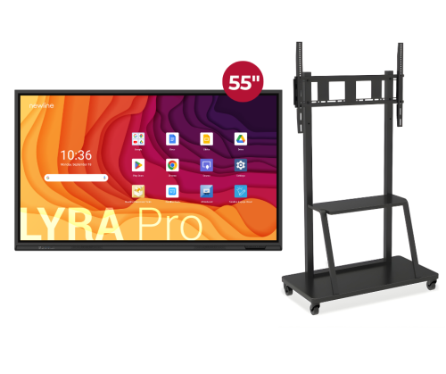 Monitor interaktywny Newline Lyra Pro TT-5523QA 55″ + podstawa mobilna Techly ICA-TR30 - 0 % VAT!