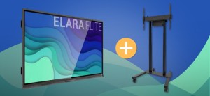 Monitor interaktywny Newline Elara Elite 55" + elektryczny statyw mobilny Neomounts FL55-875BL1 - 0 % VAT!