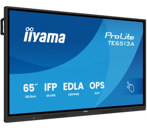 Monitor interaktywny iiyama 65" TE6513A-B3AG 4K IPS LED, Android 14+EDLA, iiShare, DMS, WiFi 6E, USB-C, NFC, PureTouch-IR+ - 0% VAT!