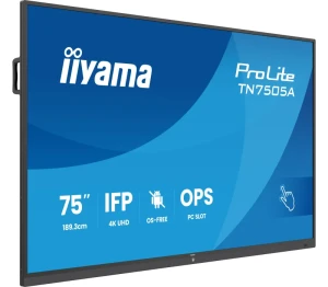 Monitor interaktywny iiyama ProLite TN7505A-B1AG 75" 4K bez Androida – bezpieczny, praca z PC lub OPS - 0% VAT!